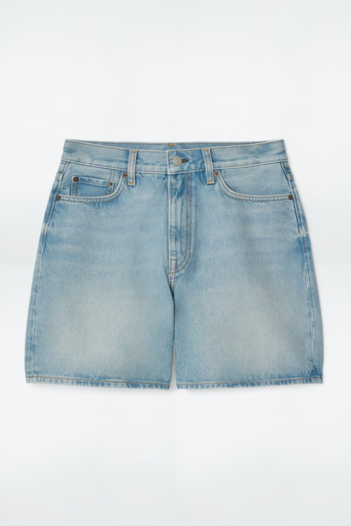 High-Rise Denim Shorts