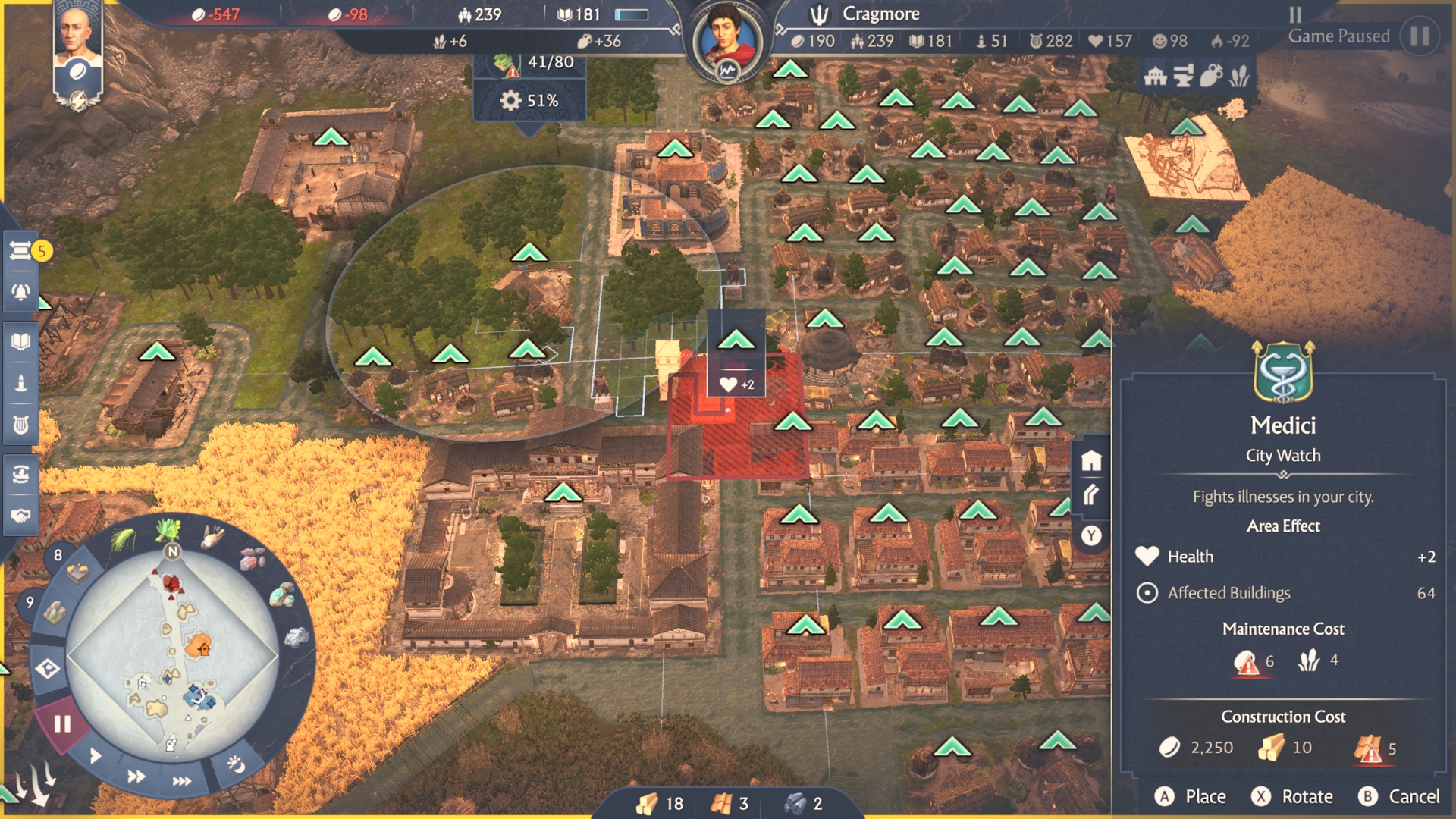 Building a medici in Anno 117 Pax Romana