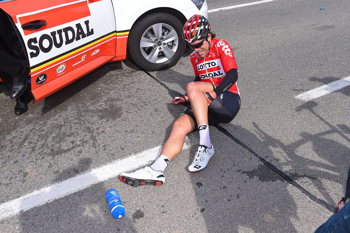Tony Gallopin (Lotto Soudal) injured in E3 Harelbeke