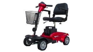 EV MiniRider 4 Wheel review: the mobility scooter in red