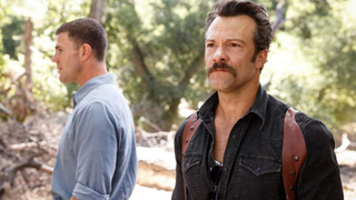 Leroy Jethro Gibbs (played by Austen Stowell) and Mike Franks (Kyle Schmid) in "NCIS: Origins" season 2.