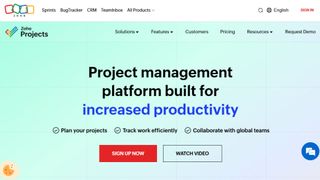 Website screenshot for Zoho Projects (November 2024)