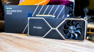 Nvidia Geforce RTX 3080 på ett bord