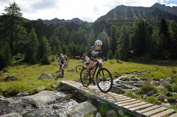 A TransAlp racer in action