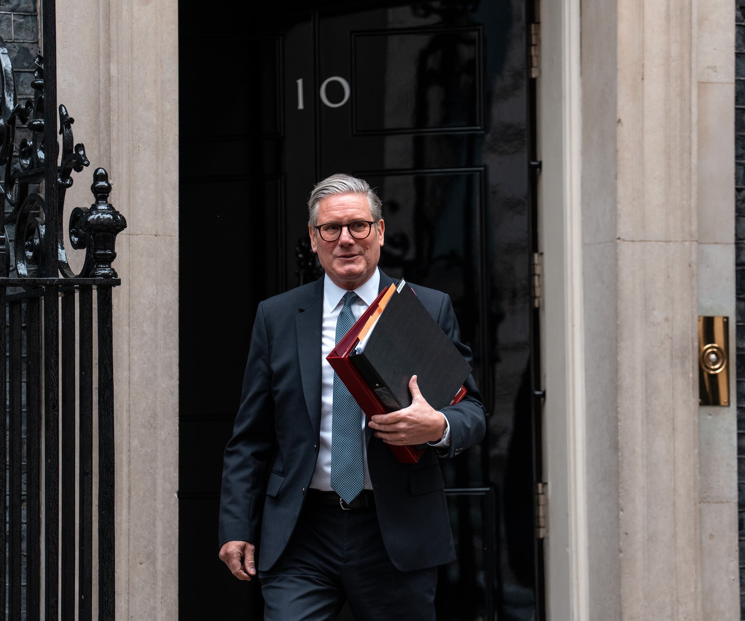British Prime Minister, Keir Starmer, leaves 10 Downing Street to attend Prime Minister's Questions at the House of Commons
