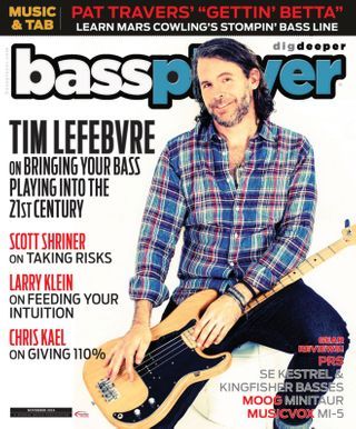 Bass Player front cover from November 2014