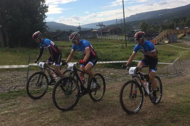 Canadian riders out on course