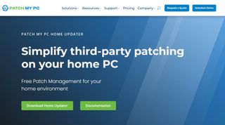 Website screenshot for Patch My PC Home Updater.