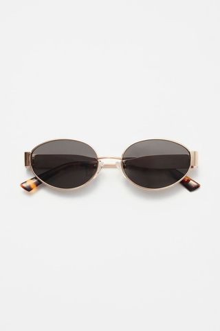 Metal-Frame Oval Sunglasses