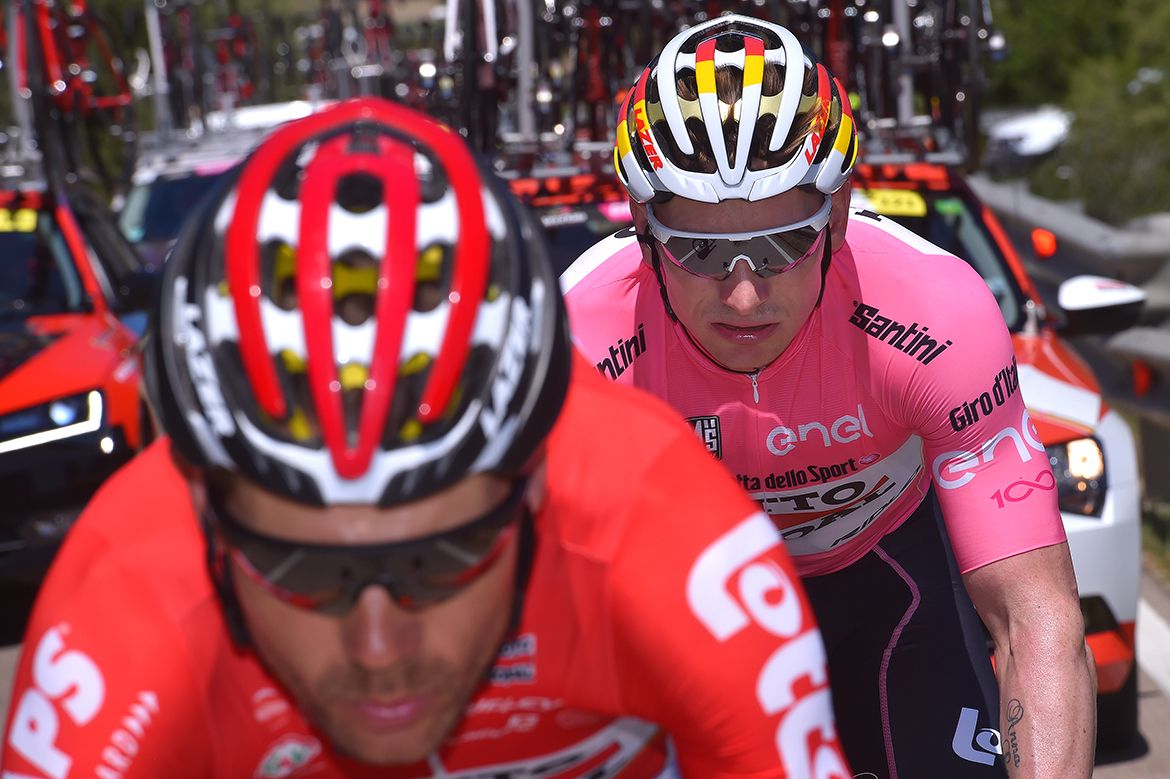 Lotto Soudal keeping pink jersey Andr&eacute; Greipel safe on stage 3 at the Giro d'Italia