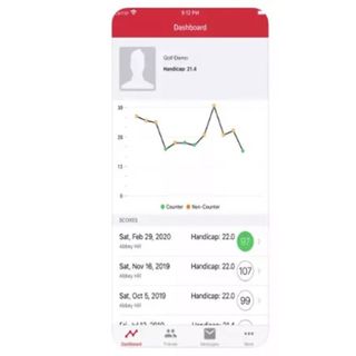 The MyEG Golf App on a white background