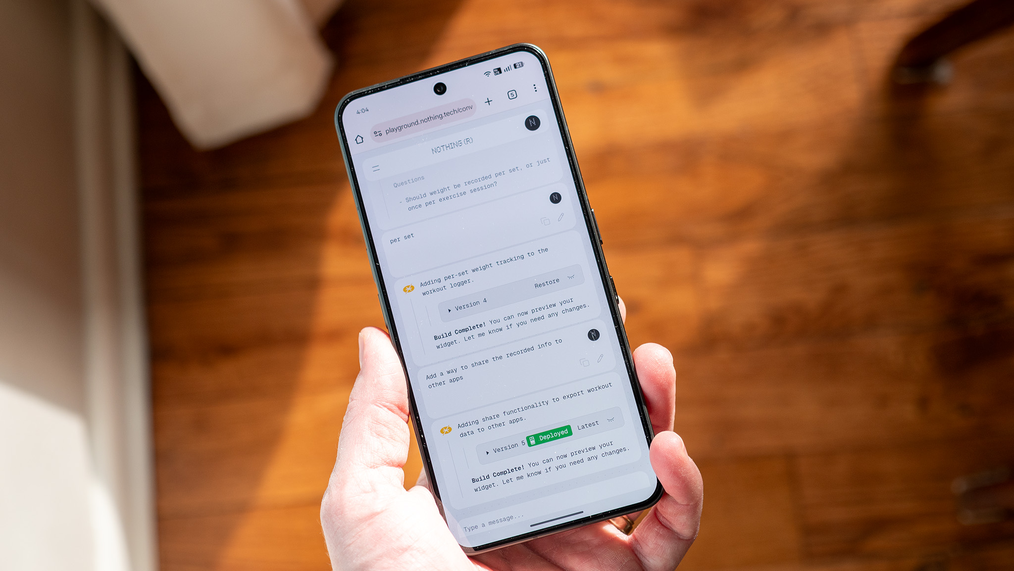 Creating an Essential App in Nothing Playground on a Nothing Phone 3