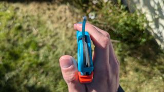 Close-up of the Gardena pruner's blades