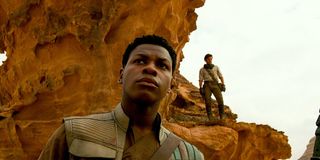 Finn and Poe on lookout in The Rise of Skywalker