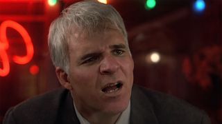 Screenshot Of Steve Martin Looking Stressed in the Planes, Trains And Automobiles Trailer