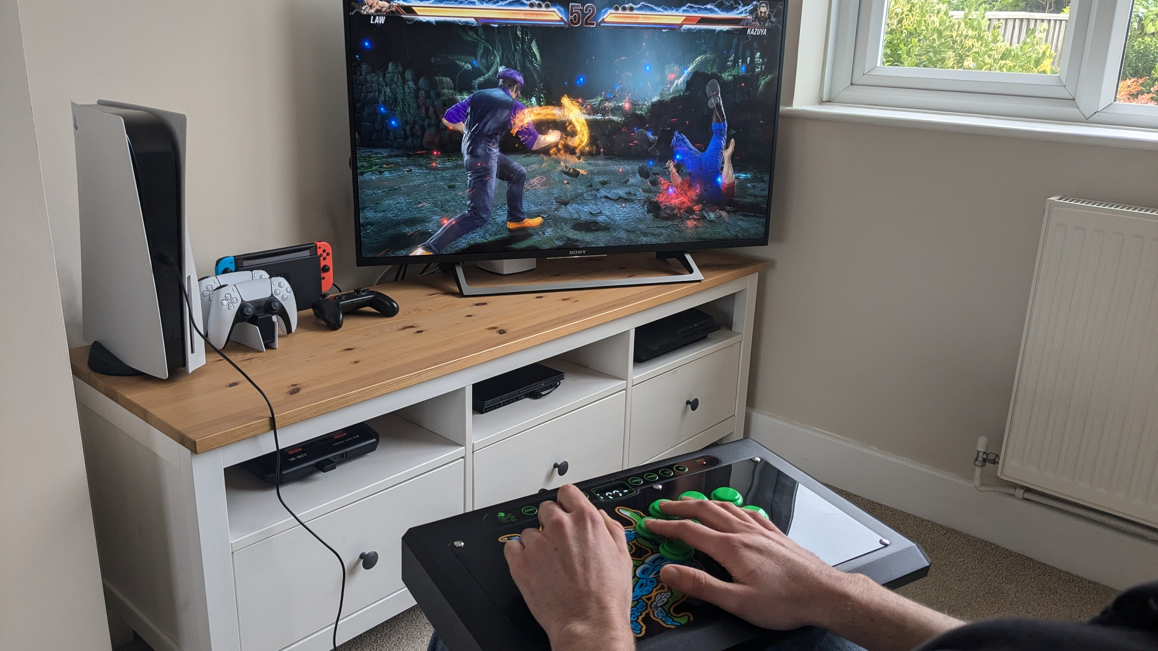 An image of the Octopus Arcade Stick in use