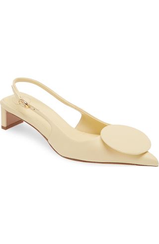 Les Duelo Basses Mismatched Kitten Heel Slingback Pump