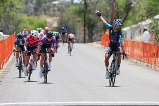 Marlies Mejias Garcia, shown here winning stage 2 at Tour of the Gila, won Lake Bluff Criterium on July 29