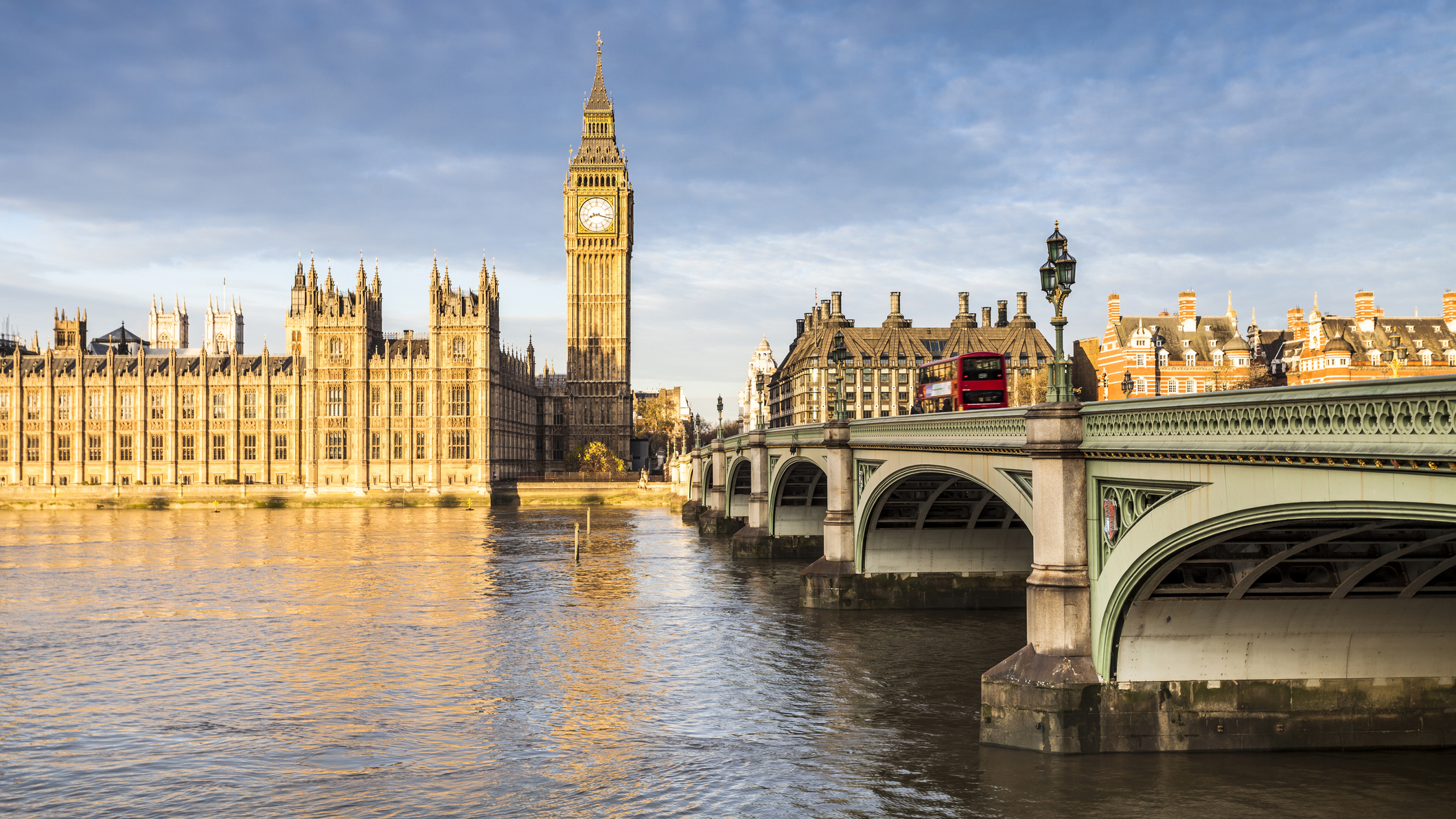 The Houses of Parliament and Westminster Bridge