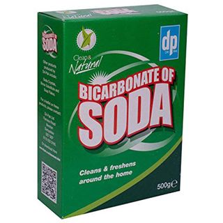 Box of bicarbonate of soda powder