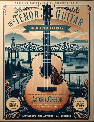 A poster announcing the 2025 Tenor Guitar Gathering