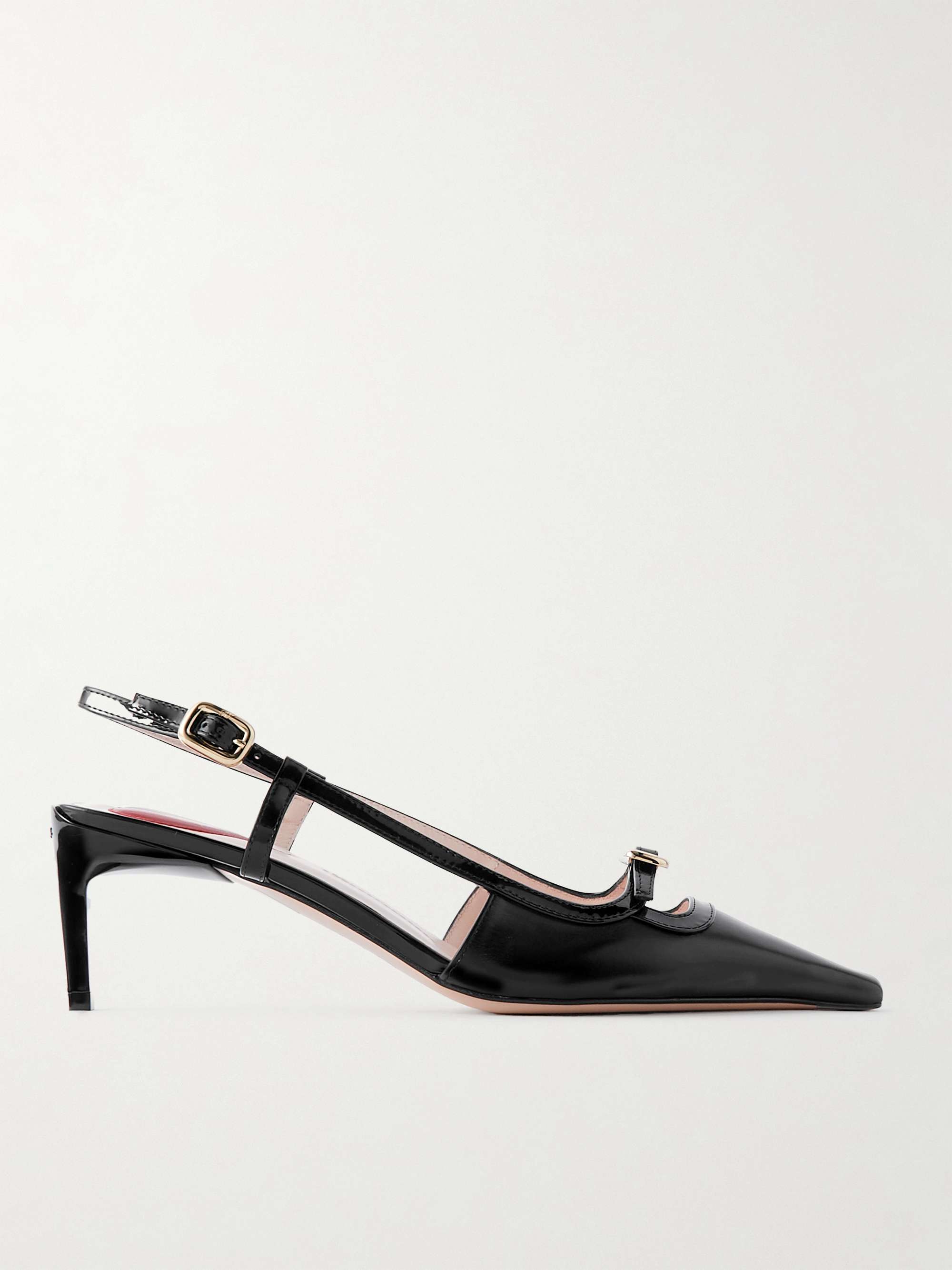 Nagoya 55 Embellished Leather Slingback Pumps