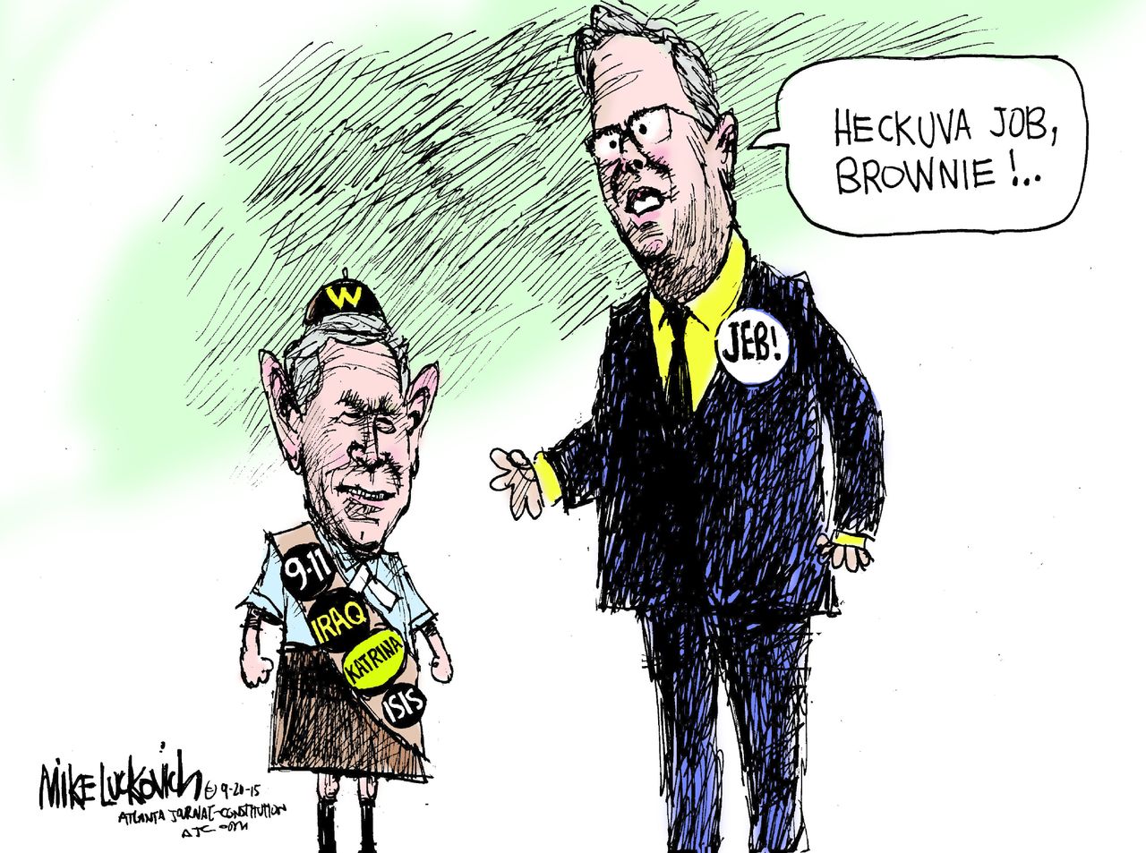 Political cartoon U.S. Jeb Bush 2016