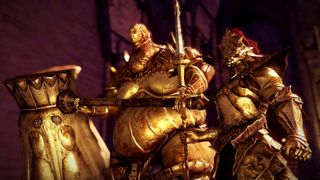 Dark Souls bosses Ornstein and Smough standing side by side