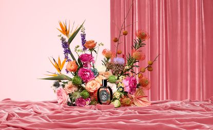 Diptyque's new Eau Rose eau de parfum with flowers by Maurice Harris