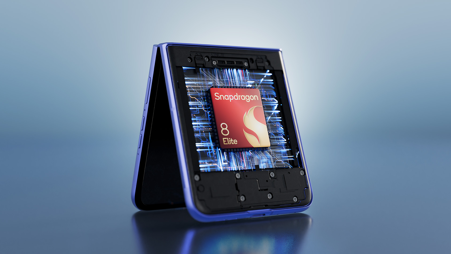 Render showing the Motorola Razr 70 Ultra's Snapdragon 8 Elite Gen 5 processor