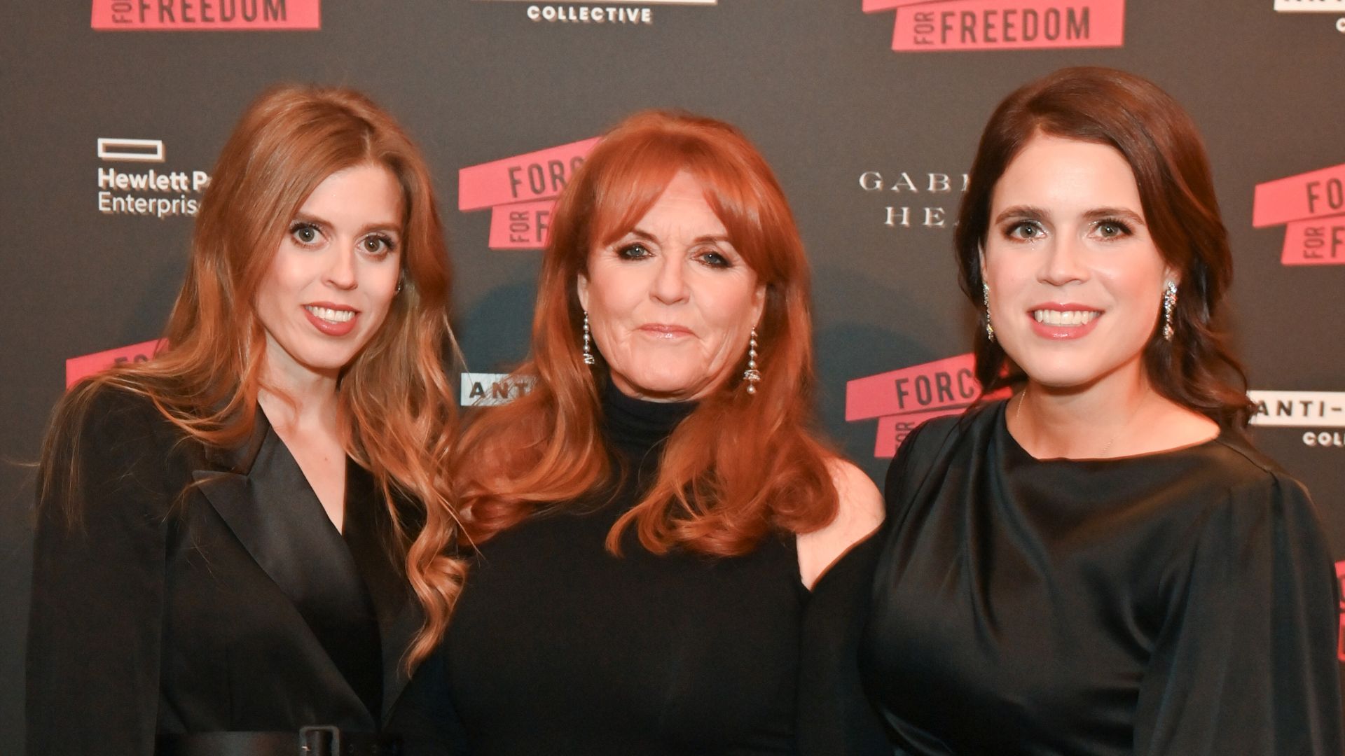 Princess Beatrice of York, Sarah Ferguson and Princess Eugenie of York attend The Anti Slavery Collective's inaugural Winter Gala in 2023