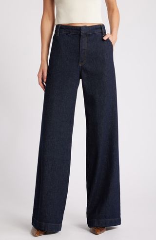 Darted Wide Leg Jeans