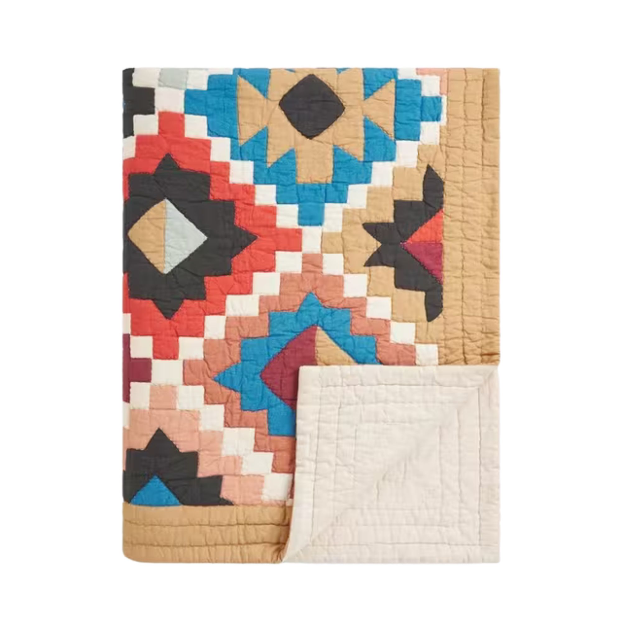 Puebla Quilted Bedspread, Multi
