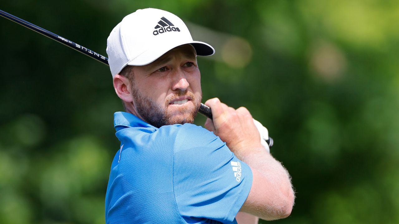 Daniel Berger takes a shot at the 2022 Memorial Tournament at Muirfield Village