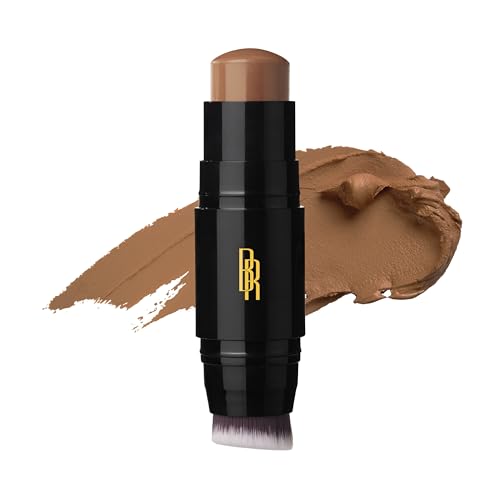 Black Radiance Color Perfect Foundation Stick With Soft Brush Applicator Duo &amp;ndash; Buildable, Blendable Versatile Pigment-Rich Formula - Cocoa Bean