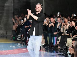 Matthieu Blazy takes a bow on the runway