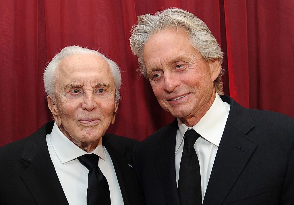 Kirk and Michael Douglas.