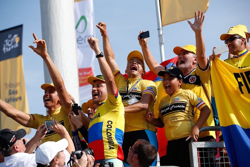 Nairo Quintana's fan are out in full force.