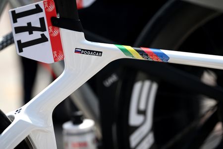 Tadej Pgacar's Colnago bike at the UAE Tour 