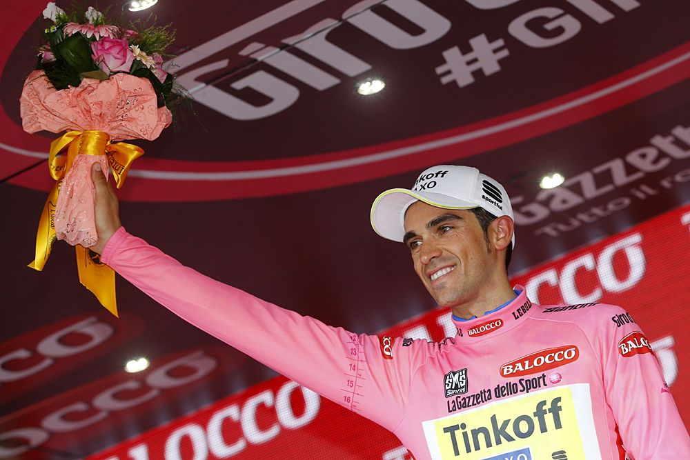 Alberto Contador (Tinkoff-Saxo) remains in the pink jersey at the Giro d'Italia