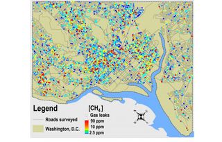 DC gas leak map