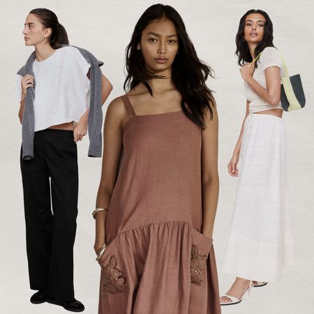 Collage Image of Spring Arrivals on Sale From Banana Republic