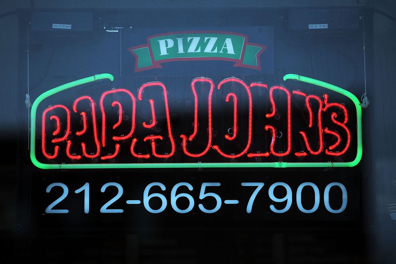 A Papa Johns restaurant in NYC