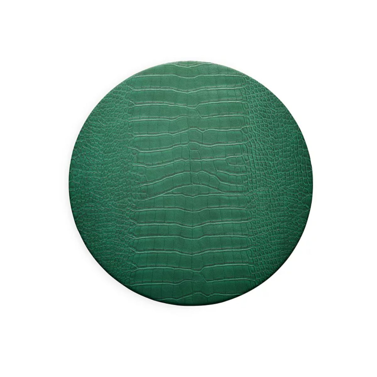 A green croc placemat