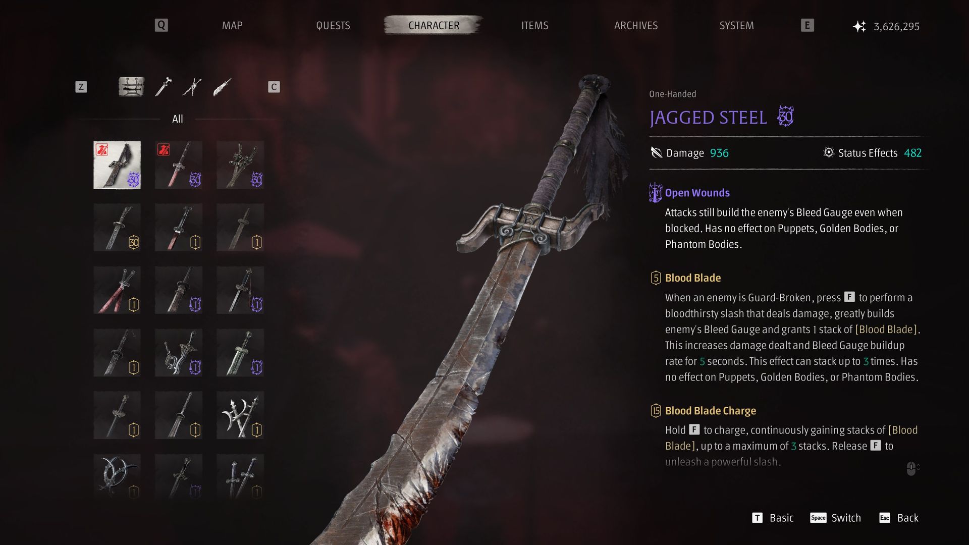 Phantom Blade Zero best weapon - Jagged Steel