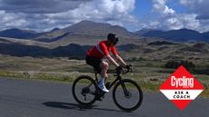 Image shows a rider going out on an easy recovery ride.