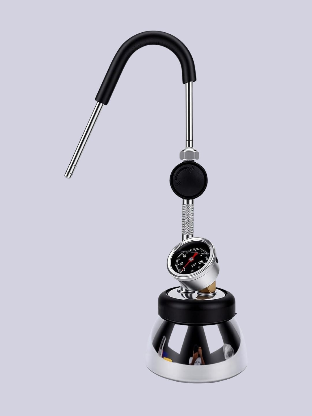 LICAEVEY, Steam Milk Frother Stainless Steel 2 Bar With 3 Hole Nozzle