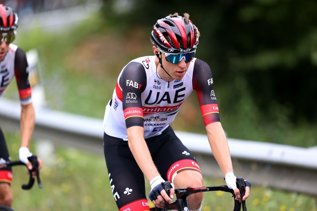 SAN SEBASTIAN SPAIN JULY 30 Tadej Pogacar of Slovenia and Team UAE Team Emirates competes during the 42nd Donostia San Sebastian Klasikoa 2022 Mens Elite a 2248km race from San Sebastian to San Sebastian Klasikoa2022 on July 30 2022 in San Sebastian Spain Photo by Gonzalo Arroyo MorenoGetty Images