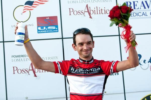 Davide Frattini (Team Type 1) happy with his ride to take the mountain jersey.