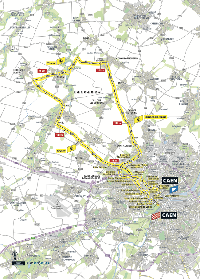 Maps of the 2025 Tour de France stages